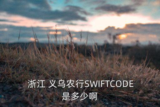  浙江 義烏農(nóng)行SWIFTCODE是多少啊