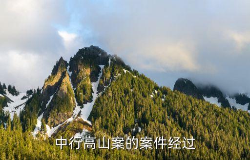 中行高山案的案件經(jīng)過(guò)