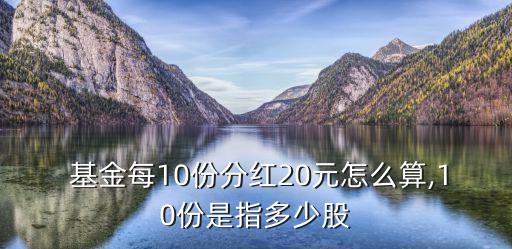  基金每10份分紅20元怎么算,10份是指多少股