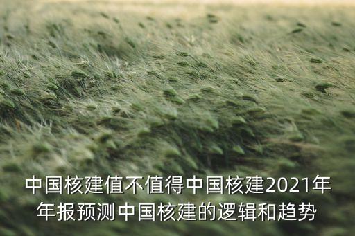 中國核建值不值得中國核建2021年年報預測中國核建的邏輯和趨勢