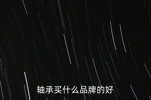 軸承買(mǎi)什么品牌的好