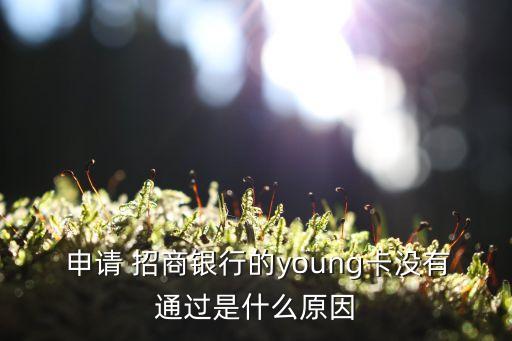  申請 招商銀行的young卡沒有通過是什么原因