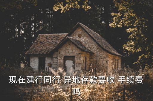 現(xiàn)在建行同行 異地存款要收 手續(xù)費(fèi)嗎