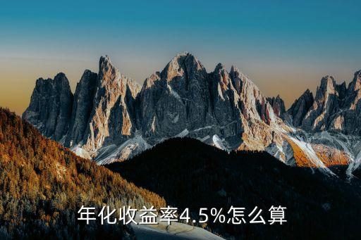  年化收益率4.5%怎么算