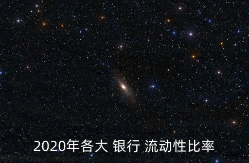 2020年各大 銀行 流動性比率