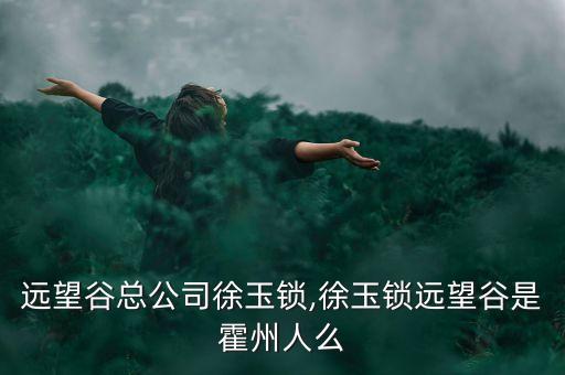 深圳遠(yuǎn)望谷總公司徐玉鎖,徐玉鎖遠(yuǎn)望谷是霍州人么