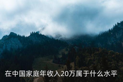 在中國(guó)家庭年收入20萬屬于什么水平