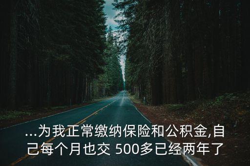 ...為我正常繳納保險和公積金,自己每個月也交 500多已經(jīng)兩年了