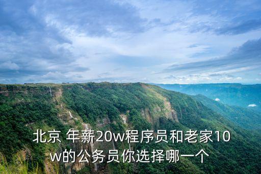  北京 年薪20w程序員和老家10w的公務(wù)員你選擇哪一個(gè)