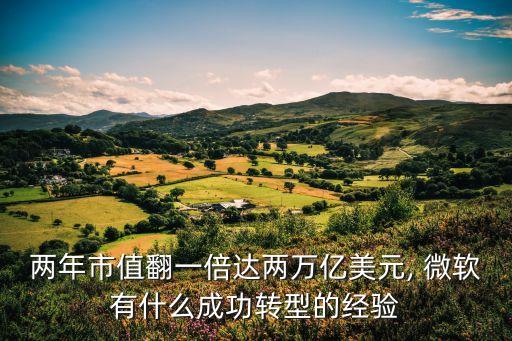 兩年市值翻一倍達兩萬億美元, 微軟有什么成功轉(zhuǎn)型的經(jīng)驗