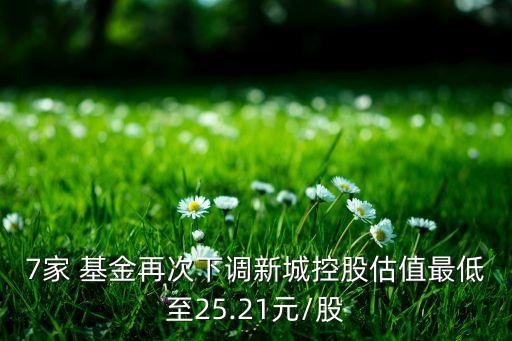 7家 基金再次下調新城控股估值最低至25.21元/股