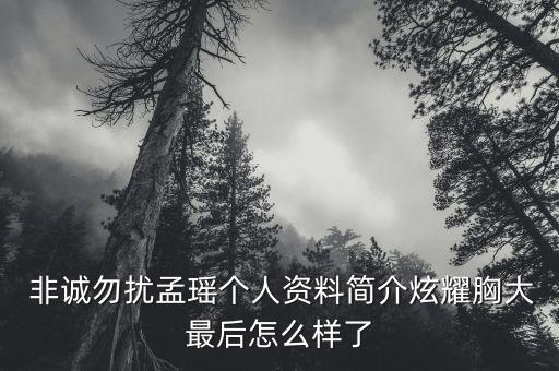  非誠(chéng)勿擾孟瑤個(gè)人資料簡(jiǎn)介炫耀胸大最后怎么樣了