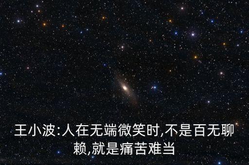 王小波:人在無端微笑時(shí),不是百無聊賴,就是痛苦難當(dāng)