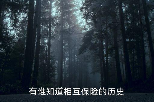 有誰(shuí)知道相互保險(xiǎn)的歷史