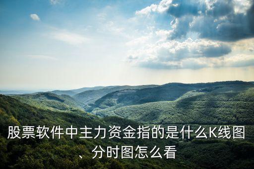 股票軟件中主力資金指的是什么K線圖、分時圖怎么看