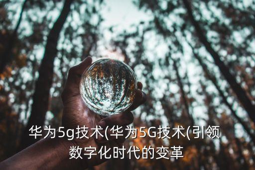 華為5g技術(shù)(華為5G技術(shù)(引領(lǐng) 數(shù)字化時代的變革