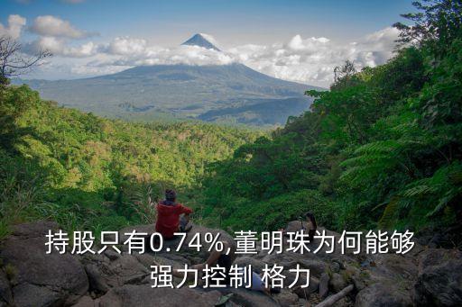 持股只有0.74%,董明珠為何能夠強力控制 格力