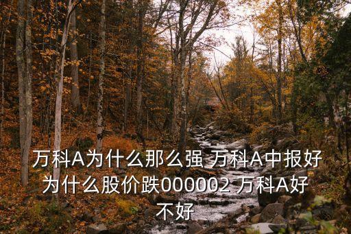  萬科A為什么那么強 萬科A中報好為什么股價跌000002 萬科A好不好