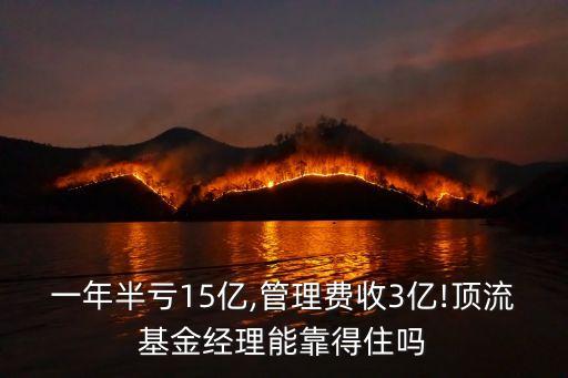 一年半虧15億,管理費收3億!頂流基金經理能靠得住嗎