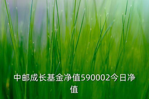 中郵成長基金凈值590002今日凈值