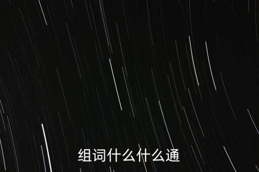 組詞什么什么通