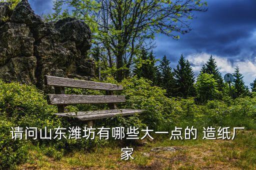 請問山東濰坊有哪些大一點(diǎn)的 造紙廠家