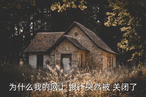 為什么我的網(wǎng)上 銀行突然被 關(guān)閉了