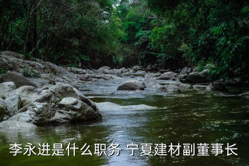 李永進是什么職務 寧夏建材副董事長