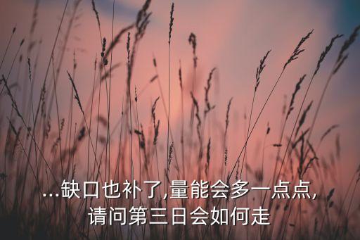 ...缺口也補(bǔ)了,量能會(huì)多一點(diǎn)點(diǎn),請(qǐng)問(wèn)第三日會(huì)如何走