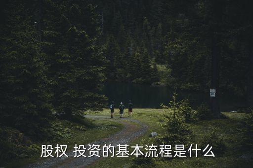  股權(quán) 投資的基本流程是什么