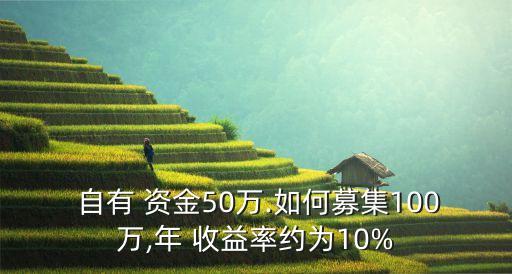  自有 資金50萬.如何募集100萬,年 收益率約為10%