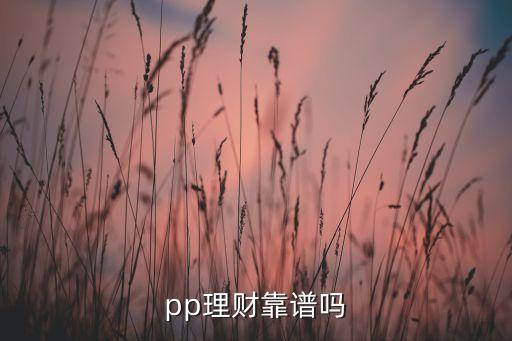 pp理財(cái)靠譜嗎