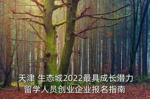  天津 生態(tài)城2022最具成長潛力留學人員創(chuàng)業(yè)企業(yè)報名指南