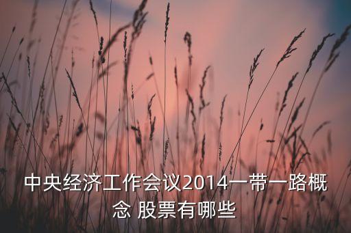 中央經(jīng)濟工作會議2014一帶一路概念 股票有哪些