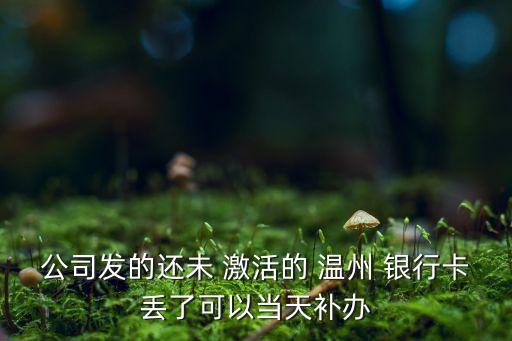 公司發(fā)的還未 激活的 溫州 銀行卡丟了可以當(dāng)天補辦