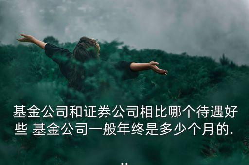  基金公司和證券公司相比哪個(gè)待遇好些 基金公司一般年終是多少個(gè)月的...