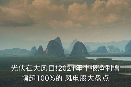 光伏在大風口!2021年中報凈利增幅超100%的 風電股大盤點