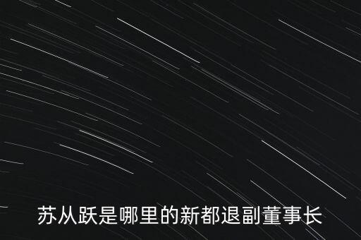 蘇從躍是哪里的新都退副董事長