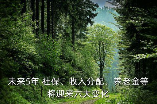 未來5年 社保、收入分配、養(yǎng)老金等將迎來六大變化