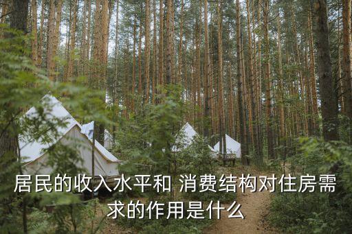 居民的收入水平和 消費(fèi)結(jié)構(gòu)對住房需求的作用是什么