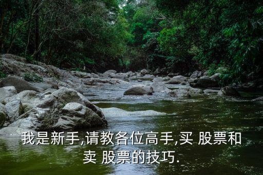 我是新手,請(qǐng)教各位高手,買 股票和賣 股票的技巧.