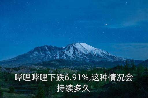 嗶哩嗶哩下跌6.91%,這種情況會(huì)持續(xù)多久