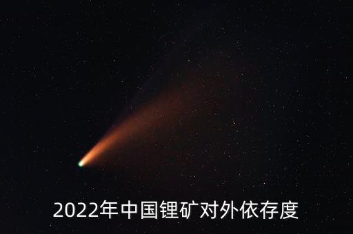 2022年中國(guó)鋰礦對(duì)外依存度