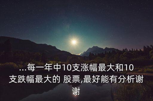 ...每一年中10支漲幅最大和10支跌幅最大的 股票,最好能有分析謝謝