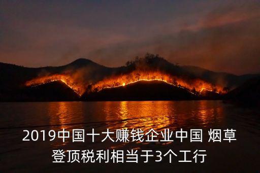 2019中國十大賺錢企業(yè)中國 煙草登頂稅利相當于3個工行