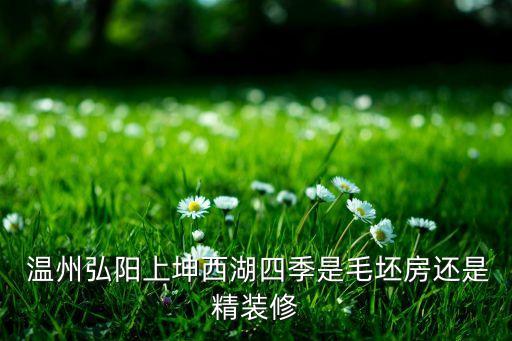  溫州弘陽(yáng)上坤西湖四季是毛坯房還是精裝修