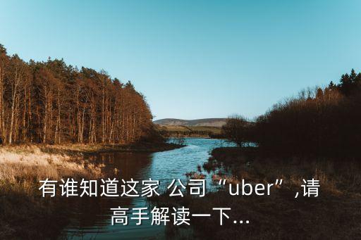 美國(guó)優(yōu)步公司的打車(chē)服務(wù)軟件