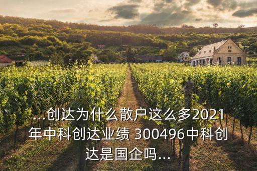 ...創(chuàng)達(dá)為什么散戶這么多2021年中科創(chuàng)達(dá)業(yè)績 300496中科創(chuàng)達(dá)是國企嗎...