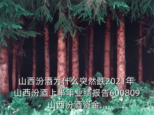  山西汾酒為什么突然跌2021年 山西汾酒上半年業(yè)績報(bào)告600809 山西汾酒資金...