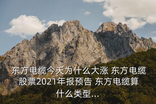  東方電纜今天為什么大漲 東方電纜 股票2021年報預告 東方電纜算什么類型...